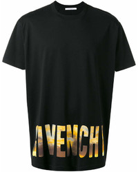 T-shirt à col rond imprimé noir Givenchy