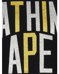 T-shirt à col rond imprimé noir A Bathing Ape