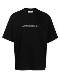 T-shirt à col rond imprimé noir Gmbh