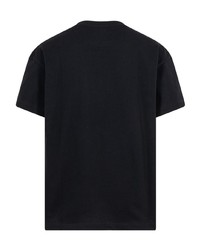 T-shirt à col rond imprimé noir Flaneur Homme