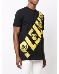 T-shirt à col rond imprimé noir Philipp Plein