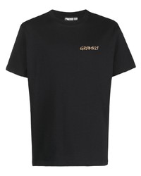 T-shirt à col rond imprimé noir Gramicci