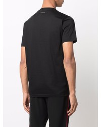 T-shirt à col rond imprimé noir Les Hommes