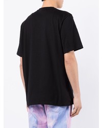 T-shirt à col rond imprimé noir MSGM