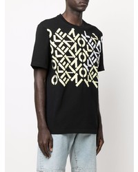 T-shirt à col rond imprimé noir Kenzo