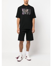 T-shirt à col rond imprimé noir Off-White