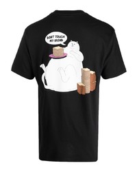 T-shirt à col rond imprimé noir RIPNDIP