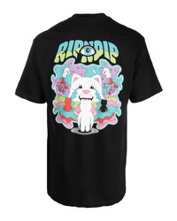 T-shirt à col rond imprimé noir RIPNDIP