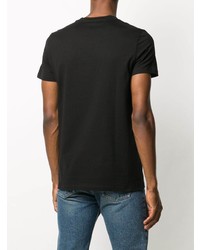 T-shirt à col rond imprimé noir Balmain