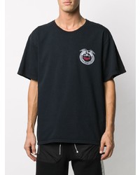 T-shirt à col rond imprimé noir Rhude