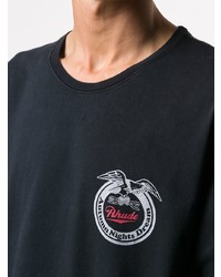 T-shirt à col rond imprimé noir Rhude