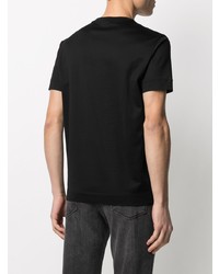 T-shirt à col rond imprimé noir Emporio Armani