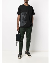 T-shirt à col rond imprimé noir DSQUARED2