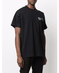 T-shirt à col rond imprimé noir Vetements