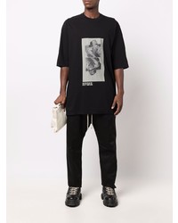 T-shirt à col rond imprimé noir Rick Owens DRKSHDW