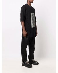 T-shirt à col rond imprimé noir Rick Owens DRKSHDW