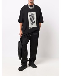 T-shirt à col rond imprimé noir Rick Owens DRKSHDW