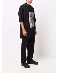 T-shirt à col rond imprimé noir Rick Owens DRKSHDW