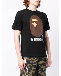 T-shirt à col rond imprimé noir BAPE BLACK *A BATHING APE®