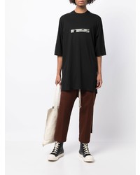 T-shirt à col rond imprimé noir Rick Owens DRKSHDW