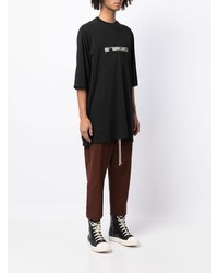 T-shirt à col rond imprimé noir Rick Owens DRKSHDW