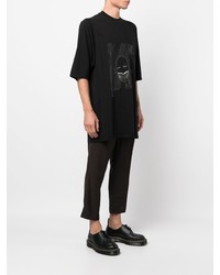 T-shirt à col rond imprimé noir Rick Owens DRKSHDW