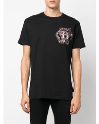 T-shirt à col rond imprimé noir Philipp Plein