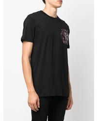 T-shirt à col rond imprimé noir Philipp Plein