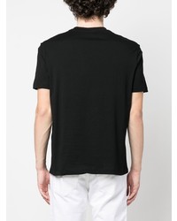 T-shirt à col rond imprimé noir Emporio Armani