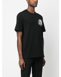 T-shirt à col rond imprimé noir Amiri