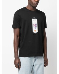 T-shirt à col rond imprimé noir PS Paul Smith