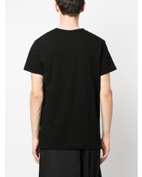 T-shirt à col rond imprimé noir Yohji Yamamoto