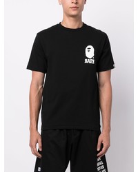 T-shirt à col rond imprimé noir A Bathing Ape