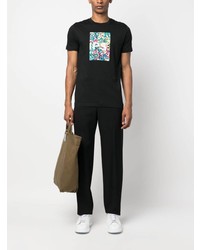 T-shirt à col rond imprimé noir PS Paul Smith