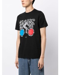 T-shirt à col rond imprimé noir PS Paul Smith