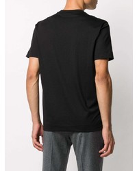 T-shirt à col rond imprimé noir Emporio Armani