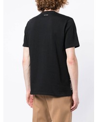 T-shirt à col rond imprimé noir Paul Smith