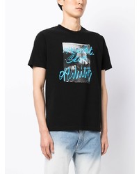 T-shirt à col rond imprimé noir Off-White