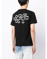 T-shirt à col rond imprimé noir Off-White