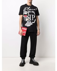 T-shirt à col rond imprimé noir Philipp Plein