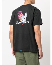 T-shirt à col rond imprimé noir Liberaiders