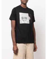 T-shirt à col rond imprimé noir PS Paul Smith