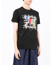 T-shirt à col rond imprimé noir PS Paul Smith