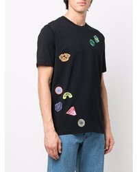 T-shirt à col rond imprimé noir PS Paul Smith