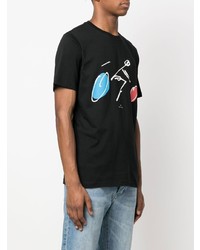 T-shirt à col rond imprimé noir PS Paul Smith