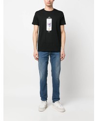 T-shirt à col rond imprimé noir PS Paul Smith