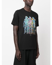 T-shirt à col rond imprimé noir PS Paul Smith