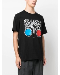 T-shirt à col rond imprimé noir PS Paul Smith