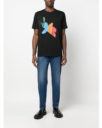 T-shirt à col rond imprimé noir PS Paul Smith