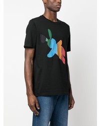 T-shirt à col rond imprimé noir PS Paul Smith